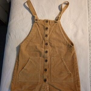 Tan Corduroy Women's Mini Dress SM